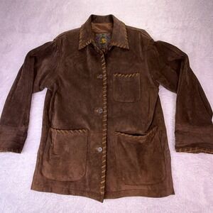 LNR‎ La Nouvelle Renaissance Suede Leather Jacket Whipstitch Unisex Medium VTG